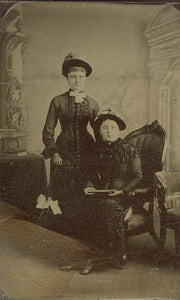 Portrait of Two Women Black and White | Unknown Artist,{{product.type}}
