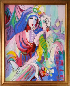 Portrait of Two Women Oil | Isaac Maimon,{{product.type}}