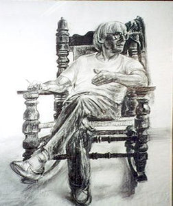 Portrait of Willem de Kooning Pencil | Byron Goto,{{product.type}}