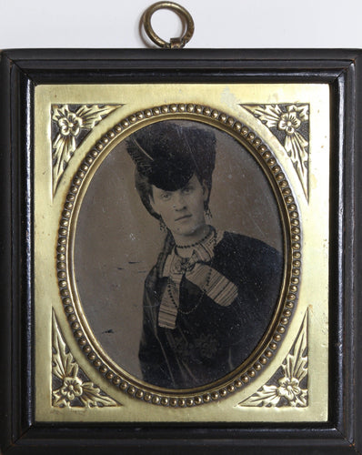 Portrait of Woman in Hat Black and White | The Foster Brothers,{{product.type}}