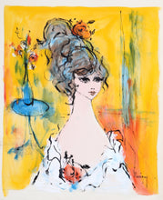 Portrait of Woman in White Acrylic | Paul Marigny,{{product.type}}
