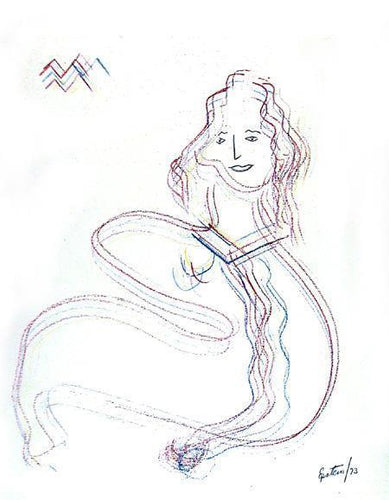 Portrait of Woman Mixed Media | Max Epstein,{{product.type}}