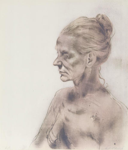 Portrait of Woman with Bun Lithograph | Donald DeMauro,{{product.type}}
