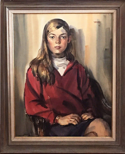 Portrait of Young Woman Watercolor | Ardis Hughes,{{product.type}}