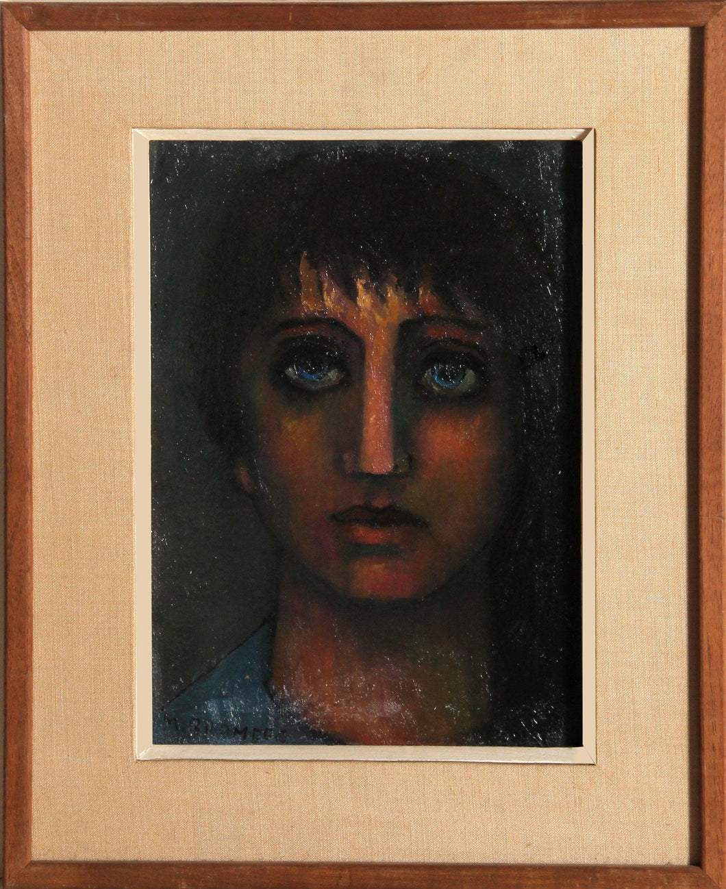 Portrait with Blue Eyes Oil | Miriam Bromberg,{{product.type}}
