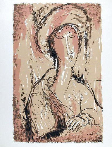 Portrait with Hat Poster | Amedeo Modigliani,{{product.type}}