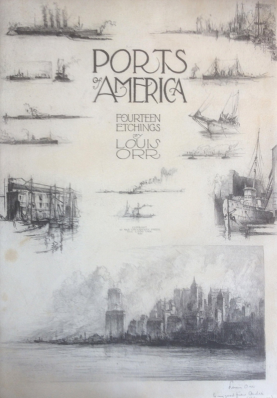 Ports of America - Title Sheet Etching | Louis Orr,{{product.type}}
