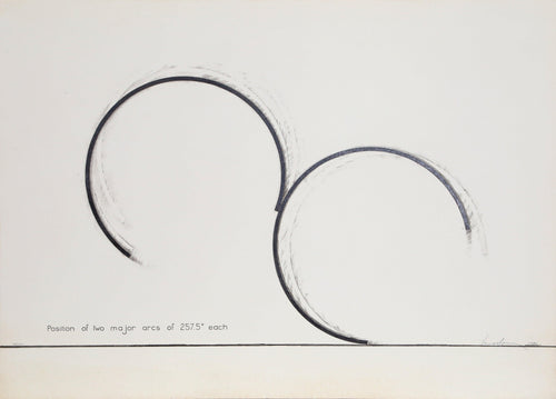 Position of Two Major Arcs of 257.5 Degrees Each Screenprint | Bernar Venet,{{product.type}}