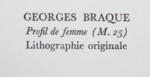 Profil de Femme from Souvenirs de Portraits d'Artistes. Jacques Prévert: Le Coeur à l'ouvrage (M.25) Lithograph | Georges Braque,{{product.type}}