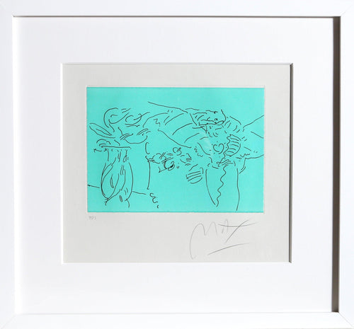 Profile, Heart and Vase Etching | Peter Max,{{product.type}}