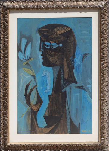 Profile of a Woman gouache | Sami Briss,{{product.type}}