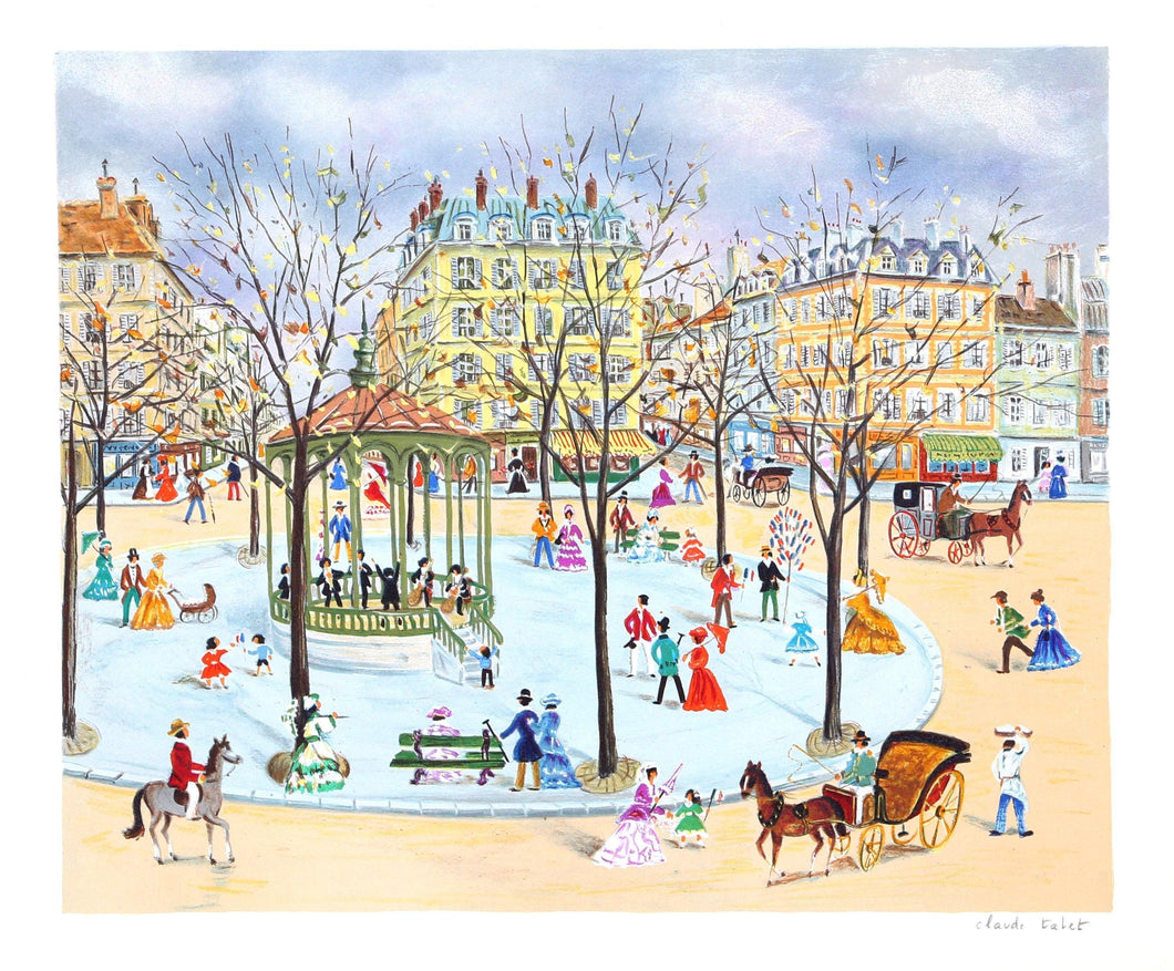 Promenade at the Square Lithograph | Claude Tabet,{{product.type}}