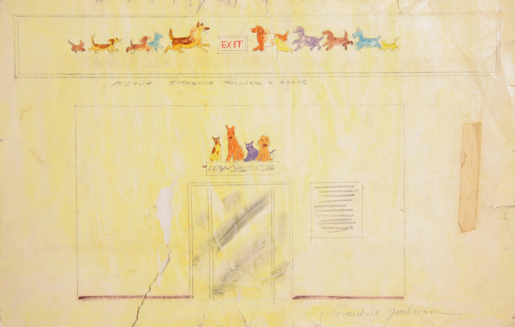 Proposal for Dogs and Cats Entrance Watercolor | Marshall Goodman,{{product.type}}