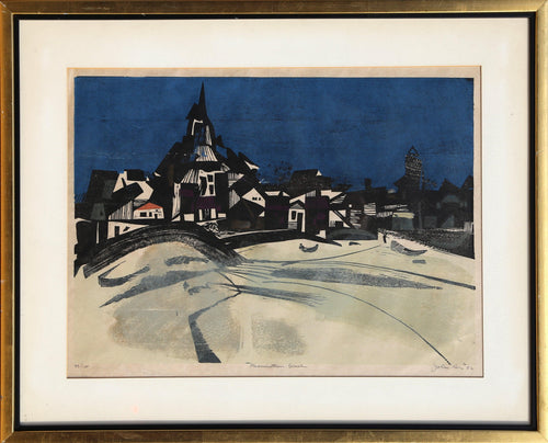 Provincetown Beach Woodcut | John Ross,{{product.type}}