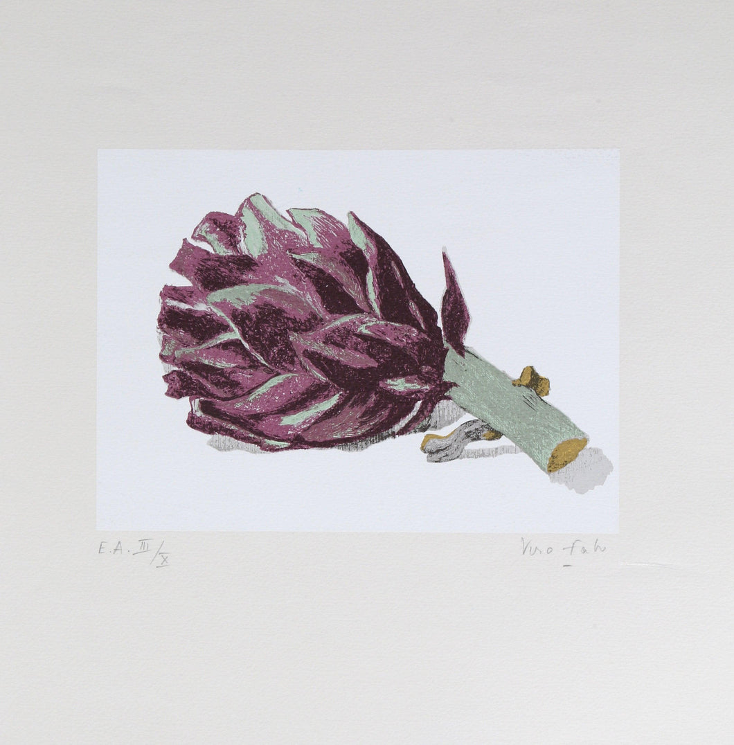 Purple Artichoke Screenprint | Unknown Artist,{{product.type}}