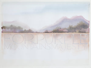 Purple Mountains Majesty Watercolor | Unknown Artist,{{product.type}}