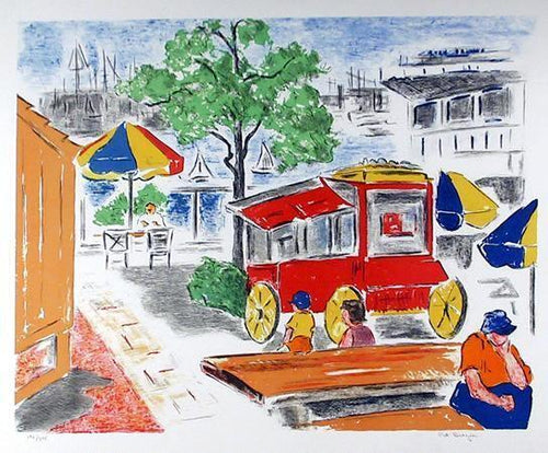 Push Cart Lithograph | Pat Berger,{{product.type}}