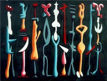 QB2 Oil | Mark Kostabi,{{product.type}}
