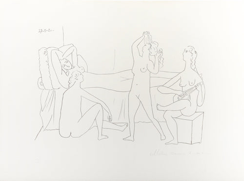 Quatre Nus au Harem Lithograph | Pablo Picasso,{{product.type}}