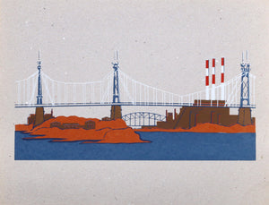 Queensborough Bridge Screenprint | Allan Simpson,{{product.type}}
