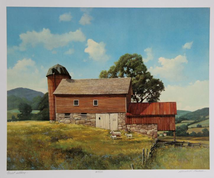 Quiet Setting Lithograph | Gerald Lubeck,{{product.type}}
