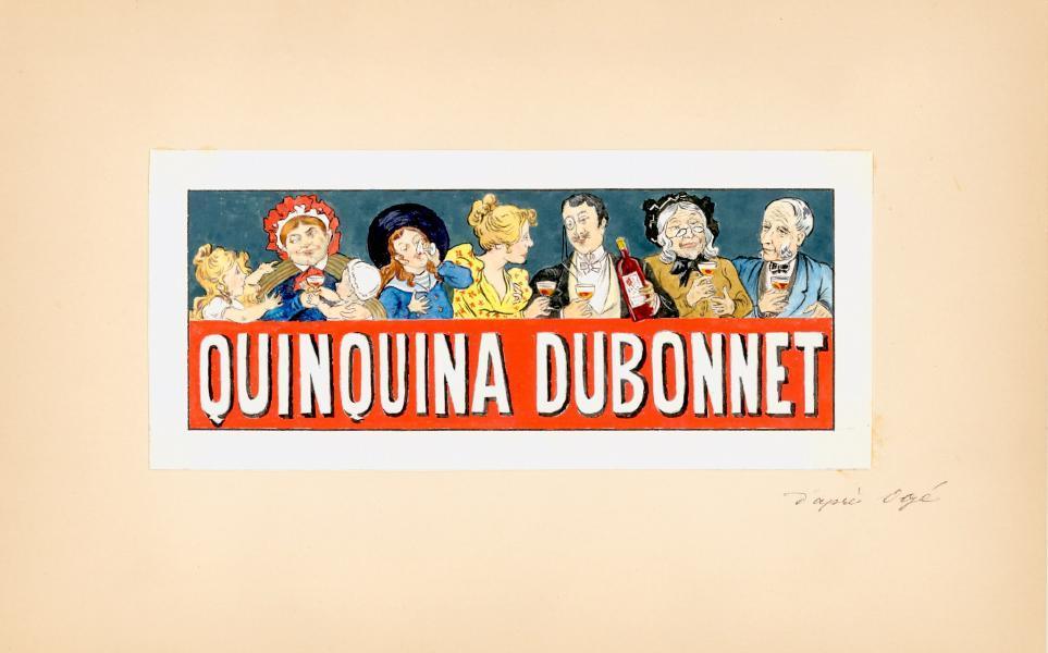 Quinquina Dubonnet Watercolor | Eugène Ogé,{{product.type}}