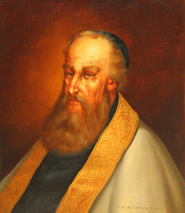 Rabbi in Gold Robe IV Oil | Abraham Straski,{{product.type}}