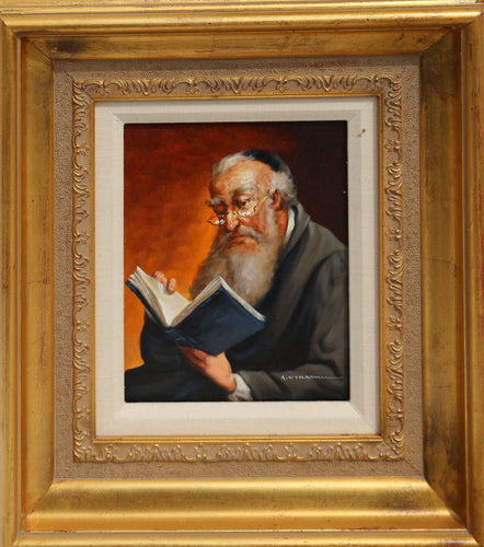 Rabbi Reading (12-F) Oil | Abraham Straski,{{product.type}}