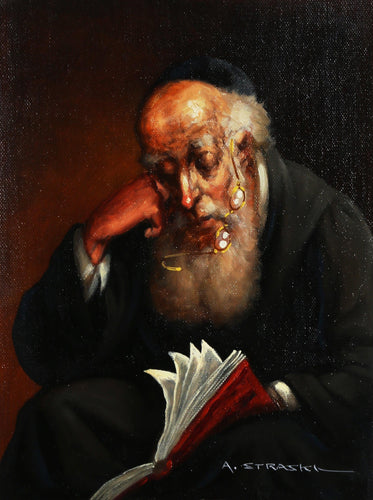 Rabbi Reading 3 Oil | Abraham Straski,{{product.type}}