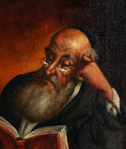 Rabbi Reading 6 Oil | Abraham Straski,{{product.type}}