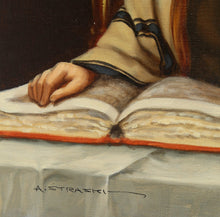 Rabbi Reading by Candlelight (K) Oil | Abraham Straski,{{product.type}}