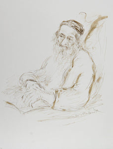 Rabbi with Book - I Ink | Ira Moskowitz,{{product.type}}
