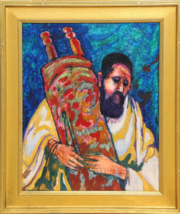 Rabbi with Torah 4 Oil | Donald Roy Purdy,{{product.type}}
