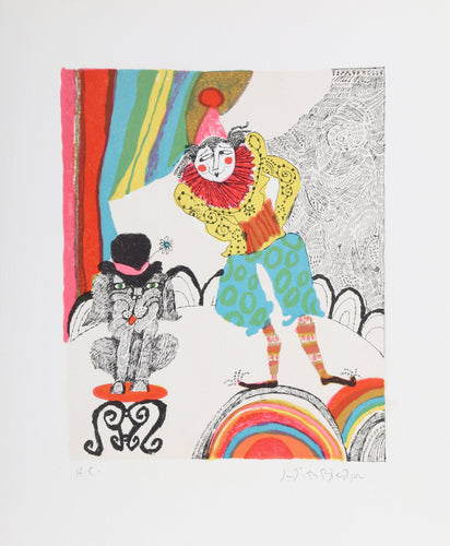 Rabbit in Hat from A Little Circus Lithograph | Judith Bledsoe,{{product.type}}