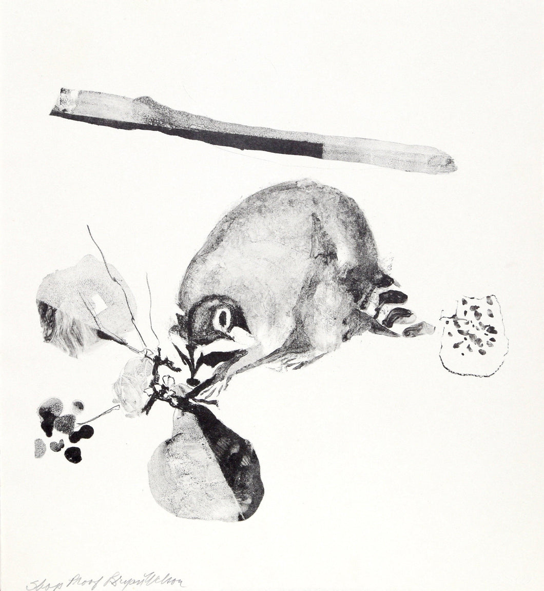Raccoon Lithograph | Bryan Wilson,{{product.type}}