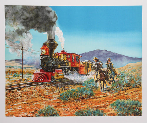 Race to the Station Lithograph | Noel Daggett,{{product.type}}
