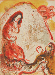 Rachel steals her Father's graven images from "Drawings for the Bible" Lithograph | Marc Chagall,{{product.type}}