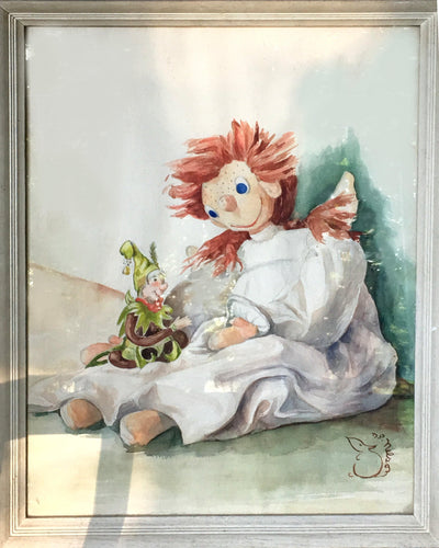Raggedy Ann and Wood Elf Watercolor | D.P. Nelson,{{product.type}}