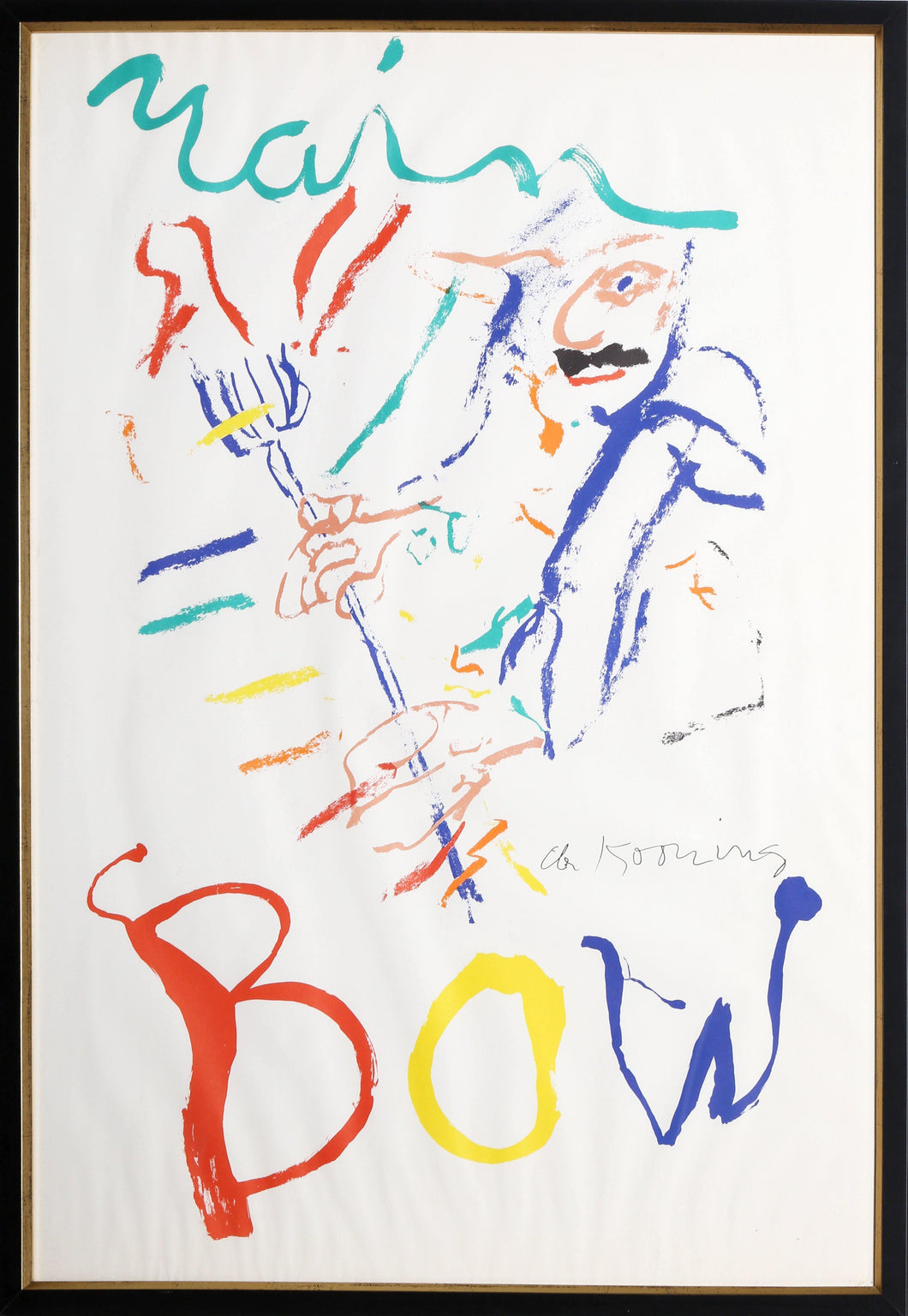 Rainbow: Thelonious Monk, Devil at the Keyboard Lithograph | Willem de Kooning,{{product.type}}