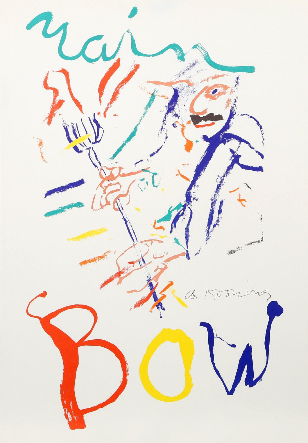 Rainbow: Thelonious Monk, Devil at the Keyboard Lithograph | Willem de Kooning,{{product.type}}
