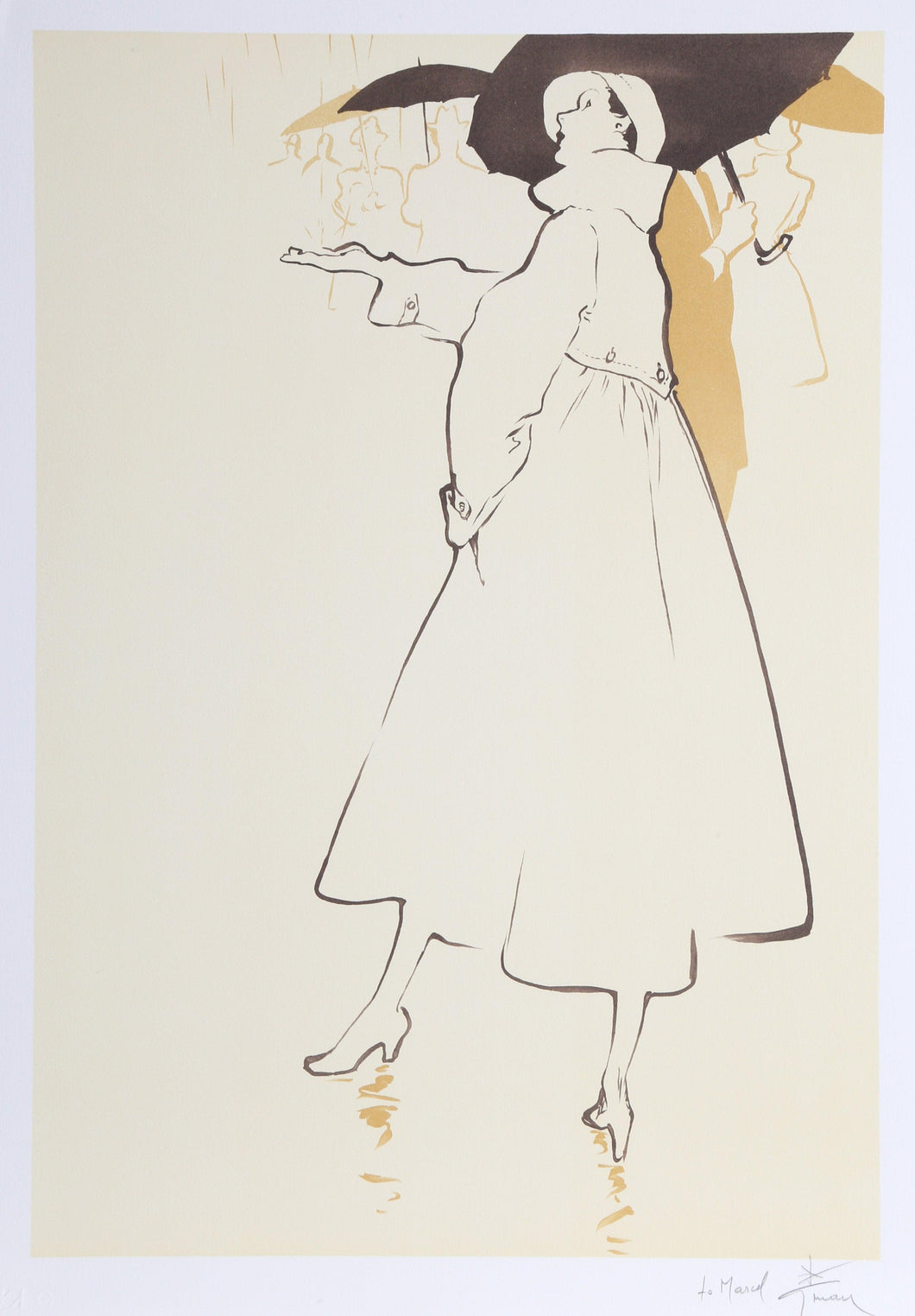 Rainy Day Lithograph | René Gruau,{{product.type}}