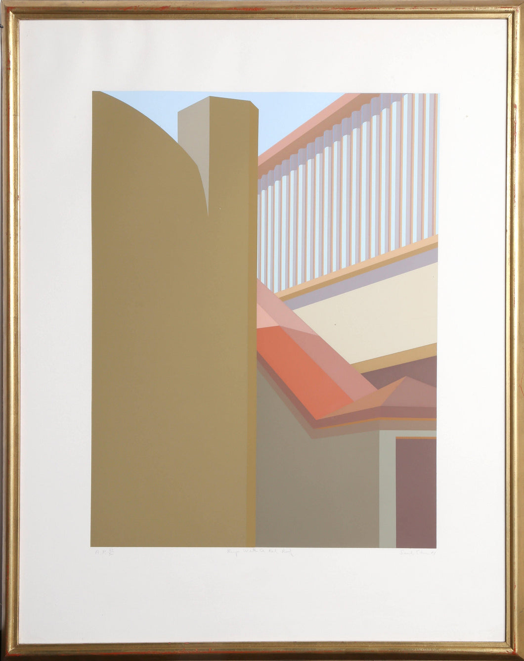 Ramp with Red Roof Screenprint | Saul Chase,{{product.type}}