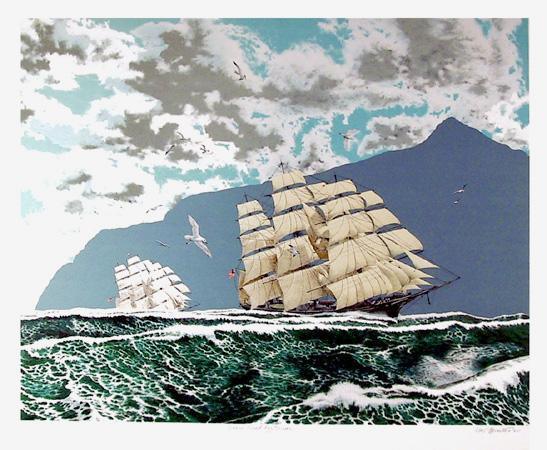 Raven Ahead of Timor Lithograph | Mel Hunter,{{product.type}}