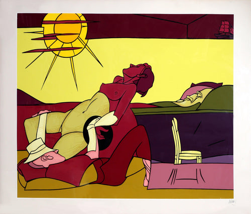 Reclining in the Sun Screenprint | Valerio Adami,{{product.type}}