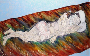 Reclining Man Oil | Martin Barooshian,{{product.type}}