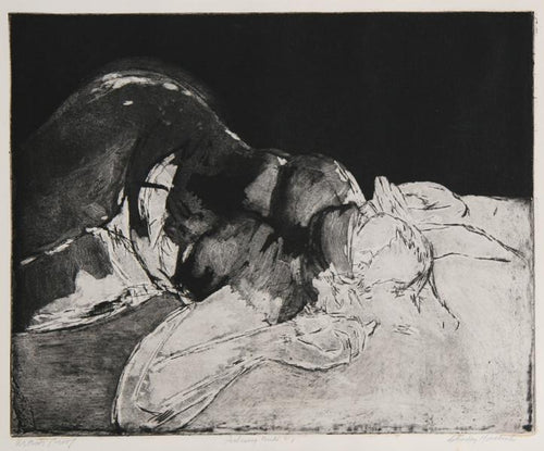Reclining Nude Etching | Shirley Morelick,{{product.type}}