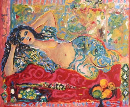 Reclining Nude (Homage a Matisse) Lithograph | Judith Bledsoe,{{product.type}}