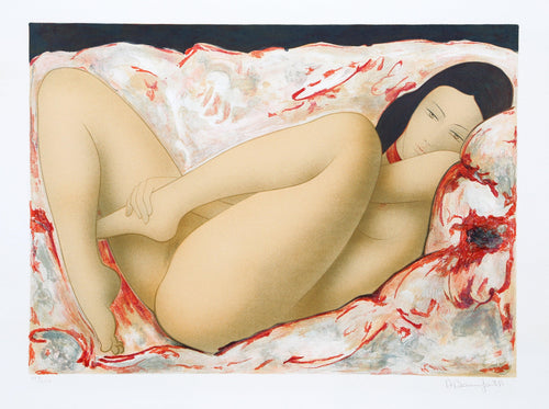 Reclining Nude Lithograph | Alain Bonnefoit,{{product.type}}