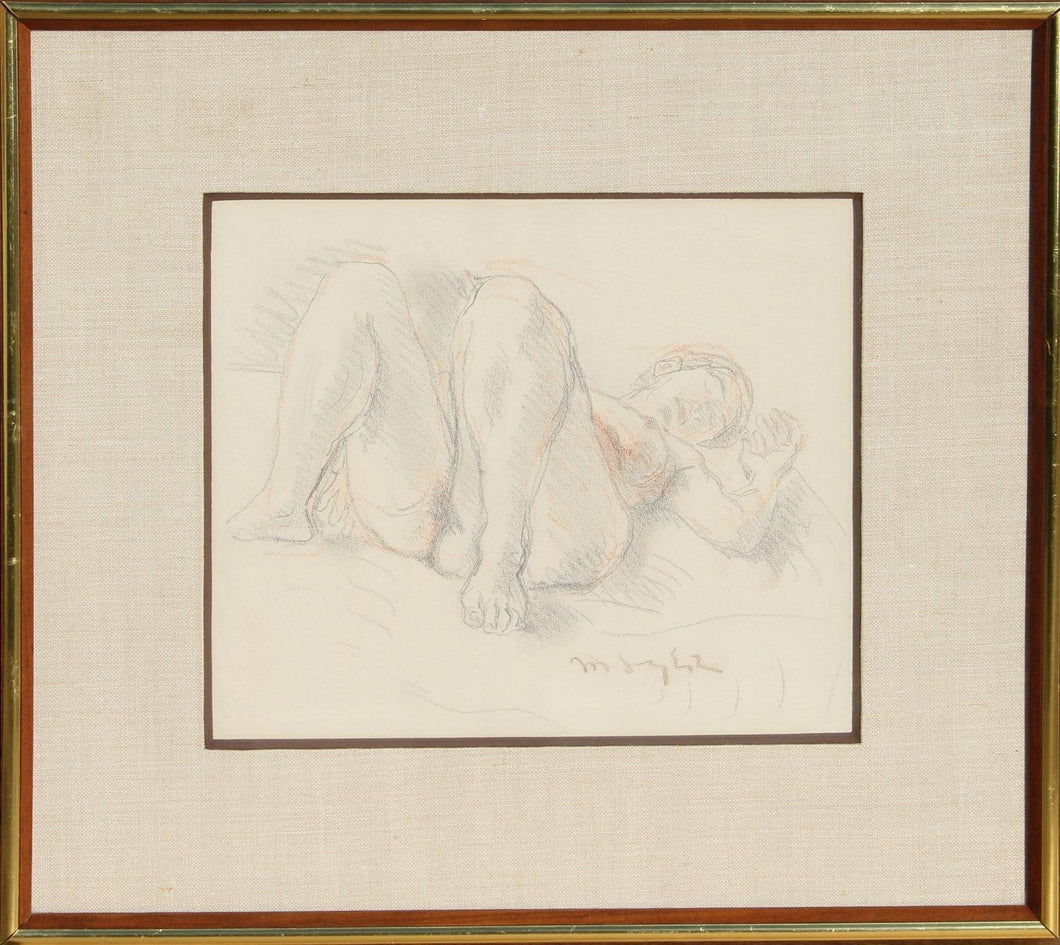 Reclining Nude Pastel | Moses Soyer,{{product.type}}
