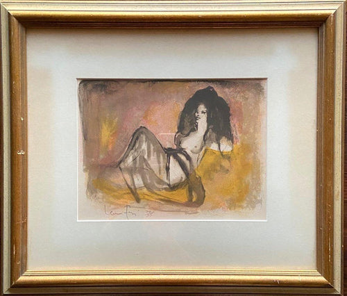 Reclining Nude with Yellow Flowers Lithograph | Leonor Fini,{{product.type}}